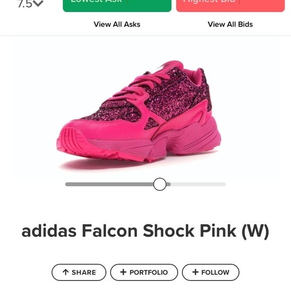 pink glitter adidas falcon